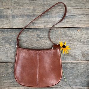 Fossil brown mini bag satchel vintage classic hobo